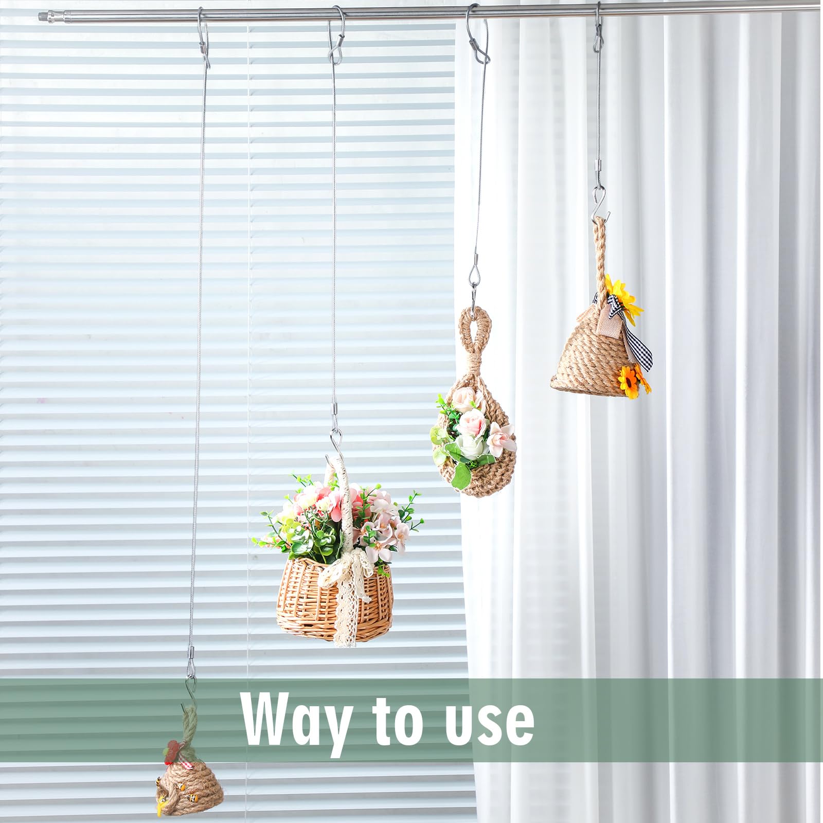 Kingdder twelve-inch hanger attached to branch for balanced display.