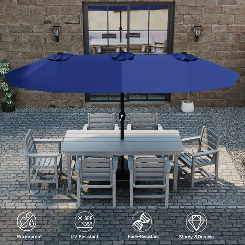 Kingdura navy canopy with UPF 50+ sun protection for UV blocking
