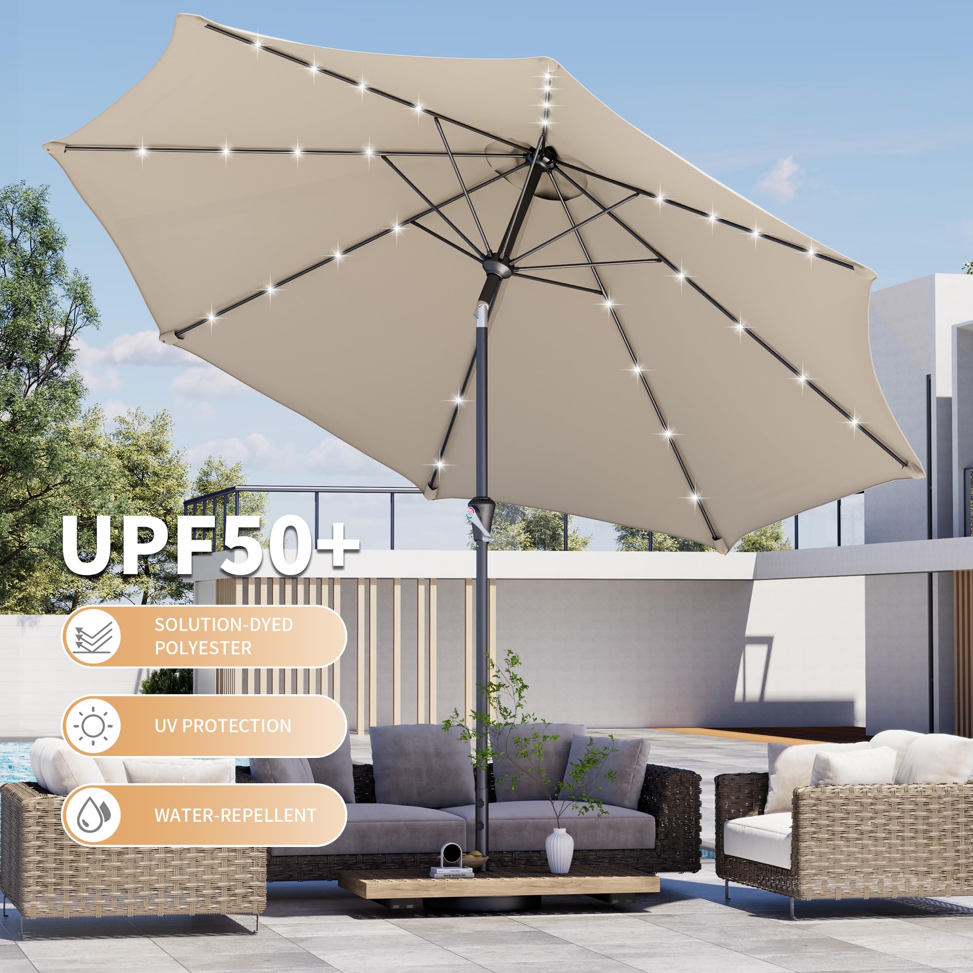 Kingdura top solar panel powers the LED lighting system