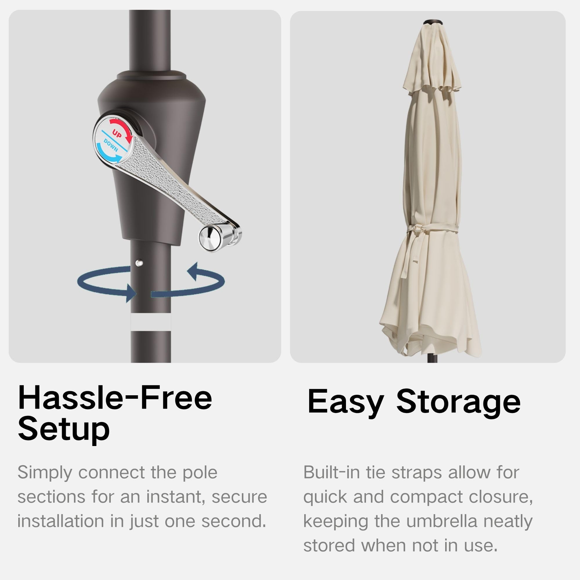 Kingdura wind-tolerant design withstands up to 35 mph