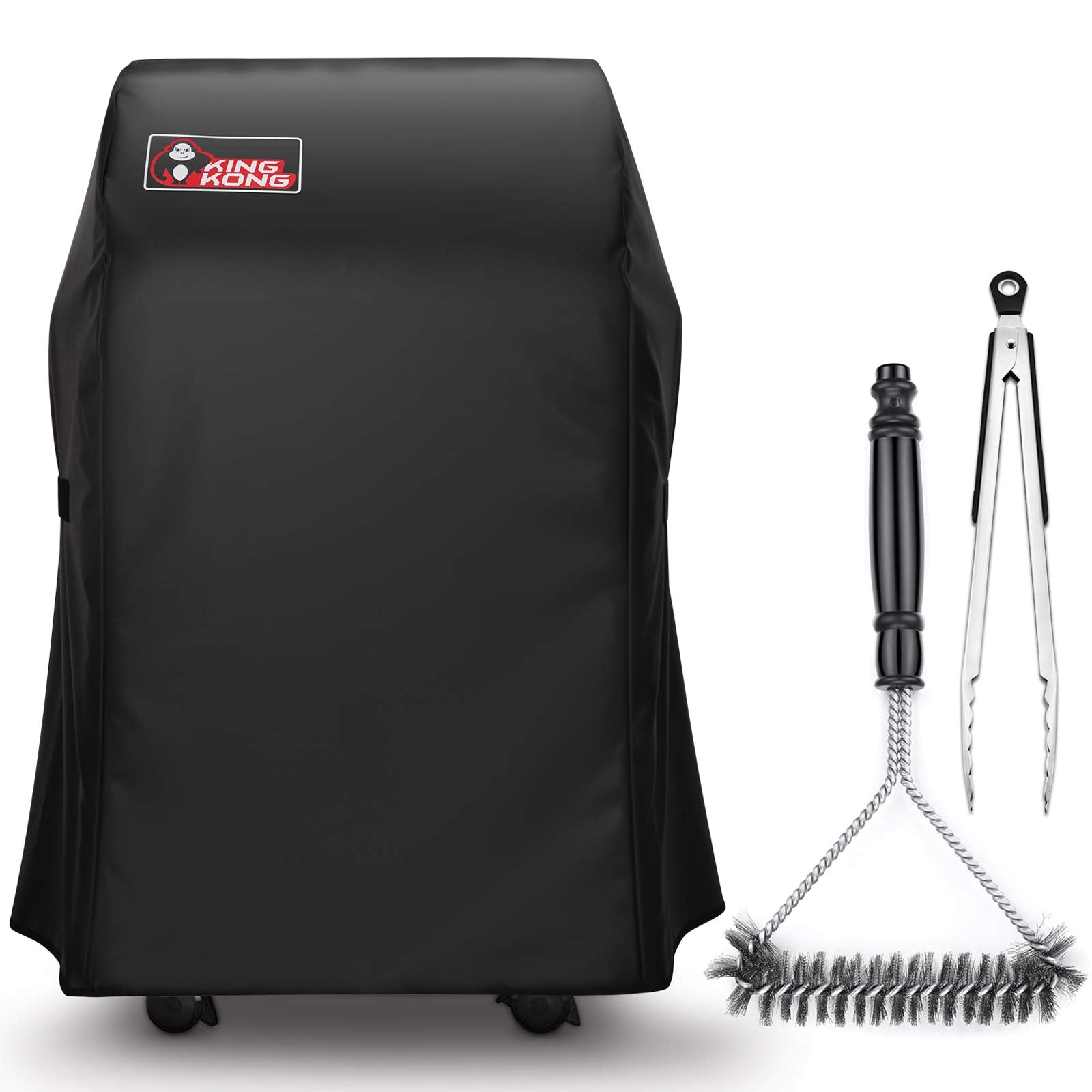 Kingkong 7105 premium grill cover on Weber Spirit 210 front view protects against weather