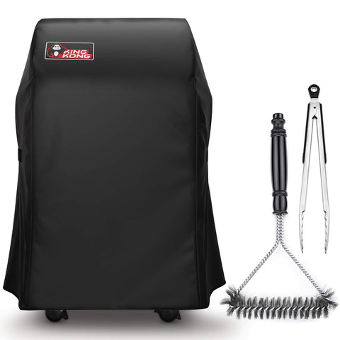 Kingkong 7105 premium grill cover on Weber Spirit 210 front view protects against weather