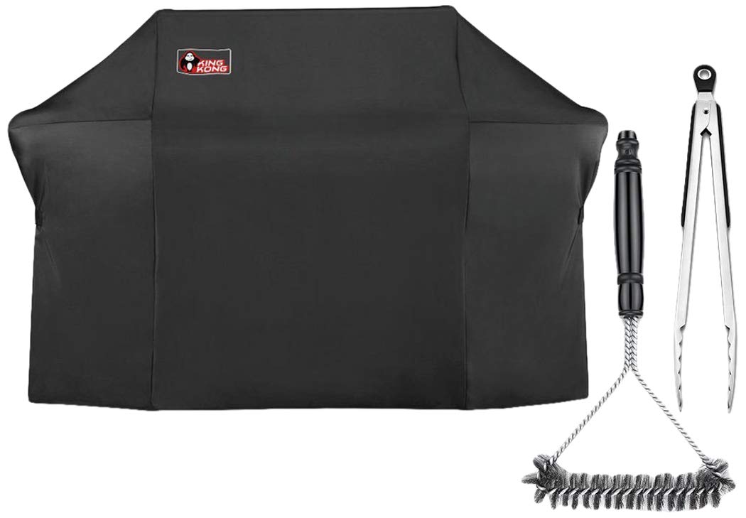 Kingkong 7109 grill cover on Weber Summit 600-Series protecting from weather