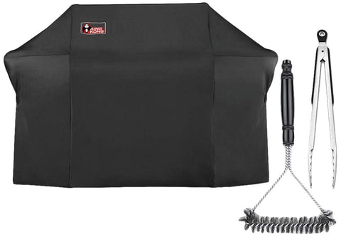 Kingkong 7109 grill cover on Weber Summit 600-Series protecting from weather