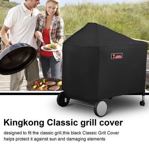 Exact dimensions ensure snug fit for Weber Performer 22-inch with Kingkong cover.