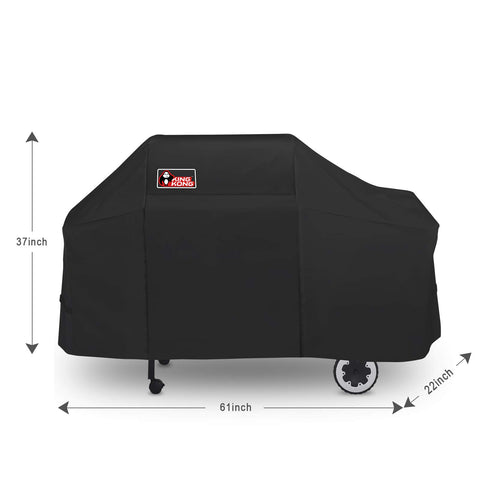 Kingkong 7552 grill cover on Genesis Gold B & C shields against wind and dust.