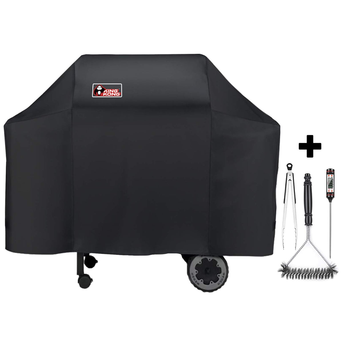 Kingkong grill cover protecting Weber Spirit and Genesis Silver grills with durable fabric