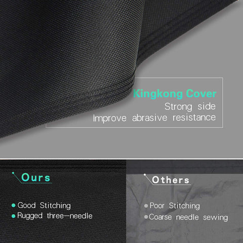 Durable Kingkong polyester fabric keeps moisture out while staying flexible in cold weather.