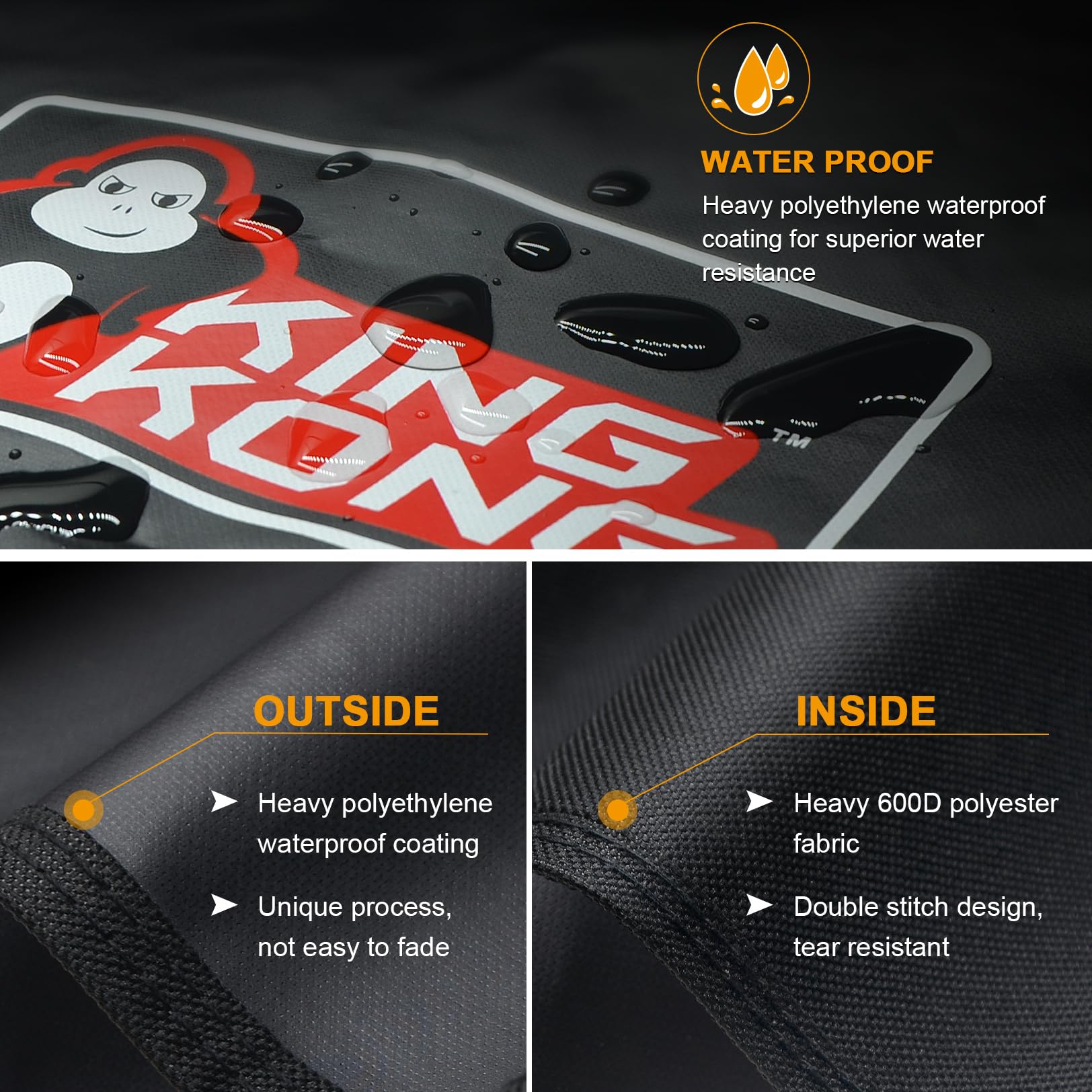 Premium polyester fabric shields Weber Performer 22-inch from sun and rain.