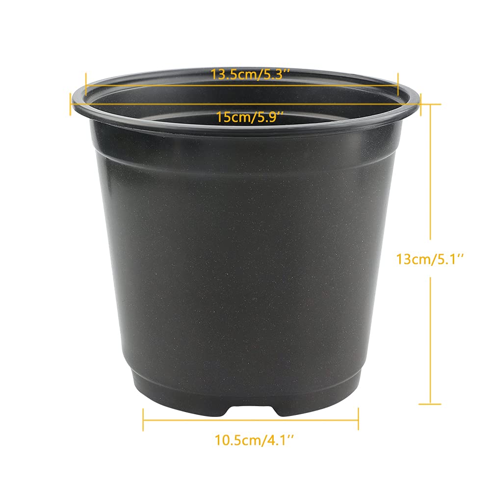 KINGLAKE 50-pack nursery pots with drainage holes support versatile propagation.