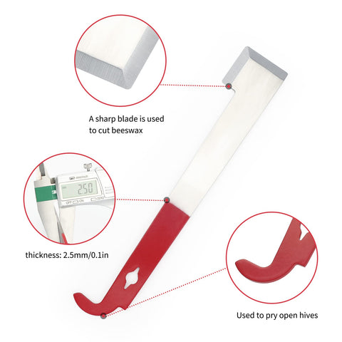KINGLAKE GARDEN hive tool with hanging holes for easy transport.