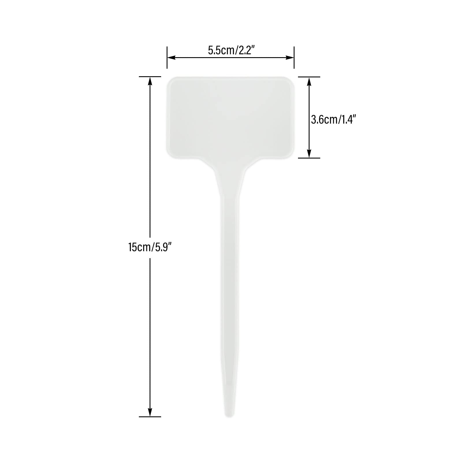 KINGLAKE GARDEN smooth-edge T-style label protects hands while writing.