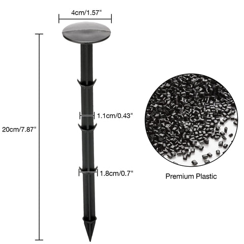 KINGLAKE plastic stake closeup highlights durable material.