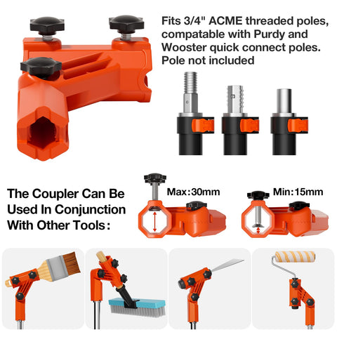KINGLEV gutter scoop head with universal joint demonstrates inside gutter cleaning capabilities.