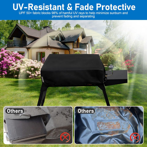 KINGLY griddle-cover-buckle-closure easy on/off without disassembly.