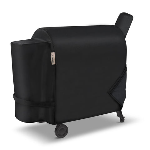 Kingly pellet grill cover for Traeger Pro 34 fits securely and protects against rain and sun.