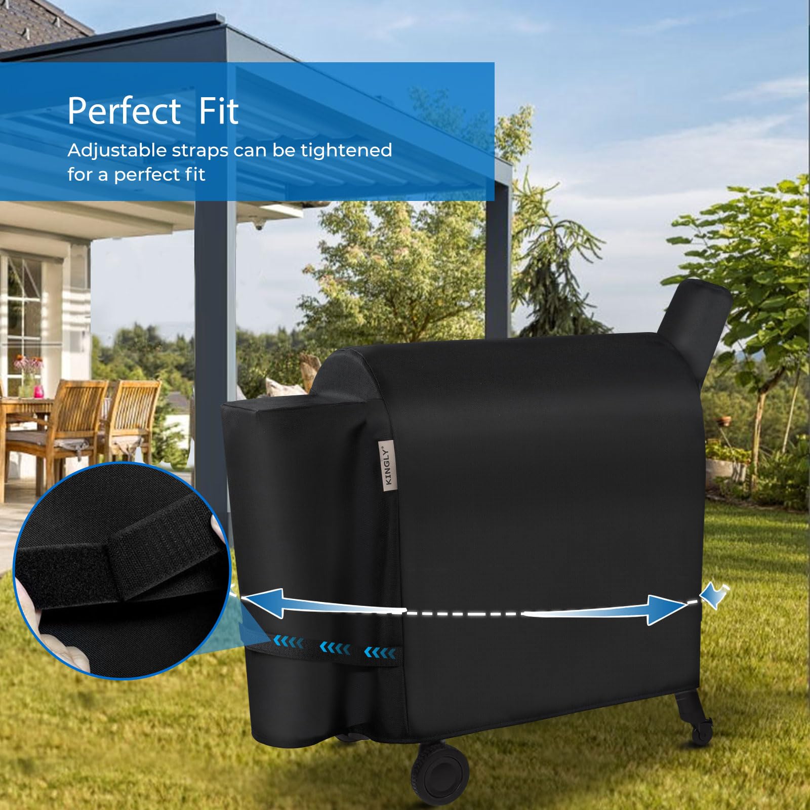 Kingly waterproof sealing with reinforced seams prevents water intrusion at all times.