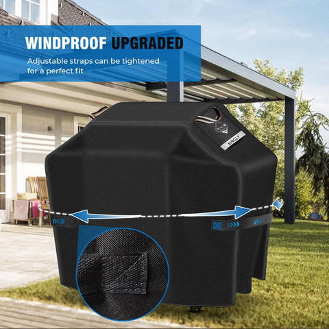 KINGLY reinforced straps keep the cover securely seated during windy days.