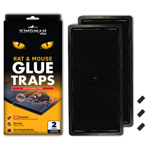 Kingman Prime glue trap large tray with connectors for stable rodent capture.