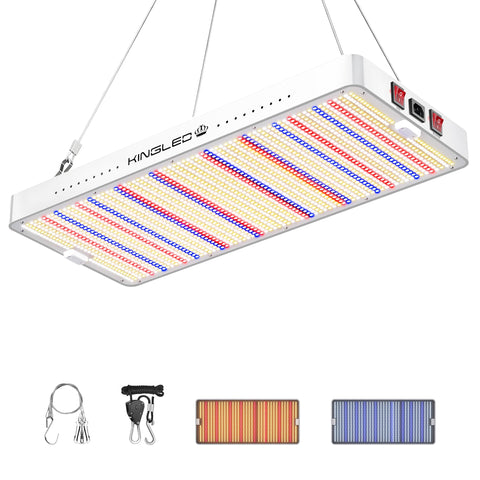 KINGPLUS KINGLED KP4000 panel view showcasing full-spectrum LEDs for robust indoor plant growth.