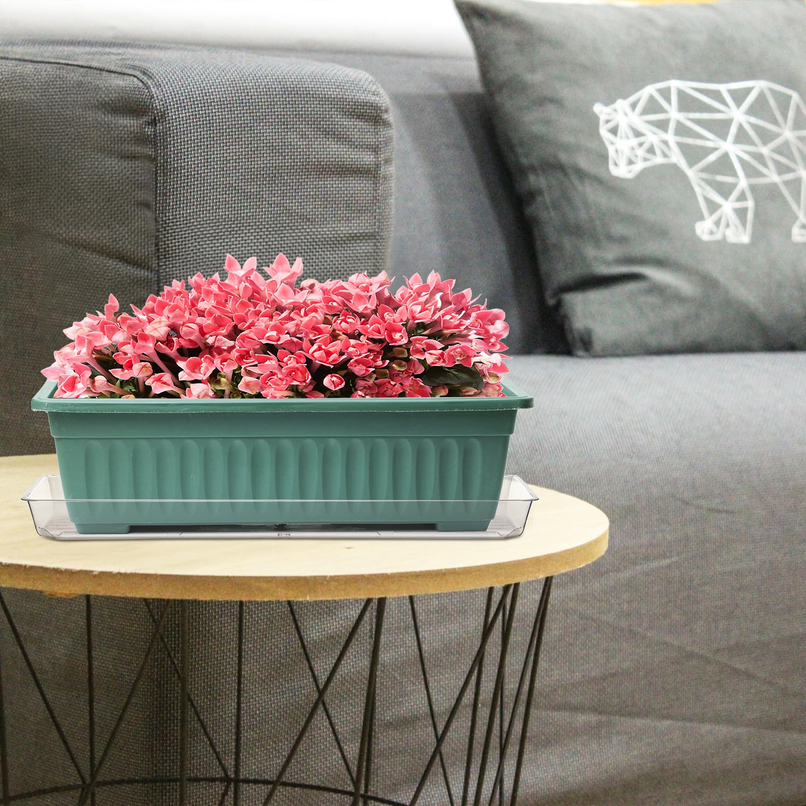 Kingrol indoor and outdoor plant trays suit patios and interiors.