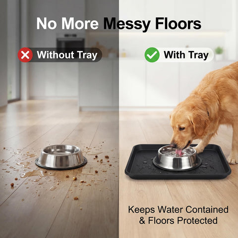 Kingrol boot tray protects floors with a deep lip for spills.