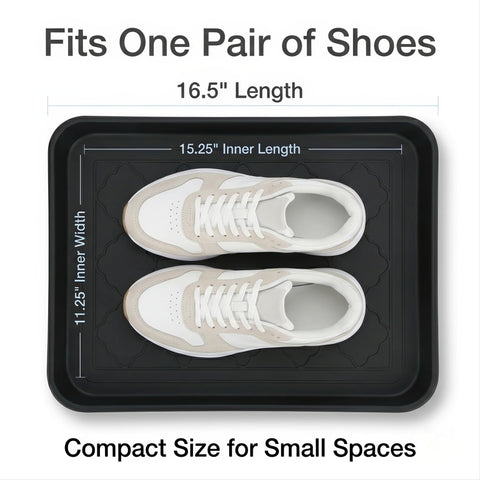 Kingrol shoe tray with compact design fits pet bowls and small items.