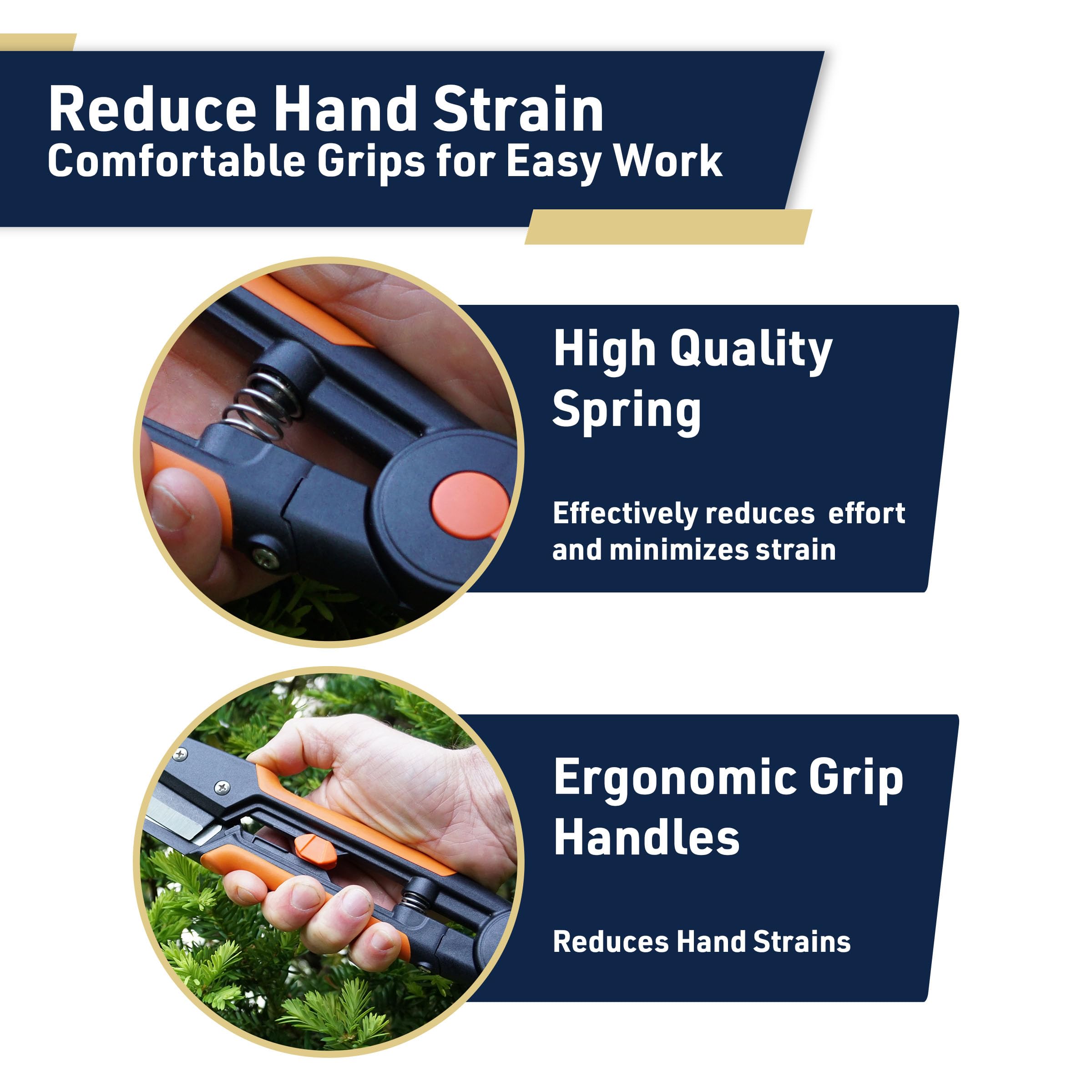 Kings County Tools clippers feature rubberized grips for comfortable extended use.