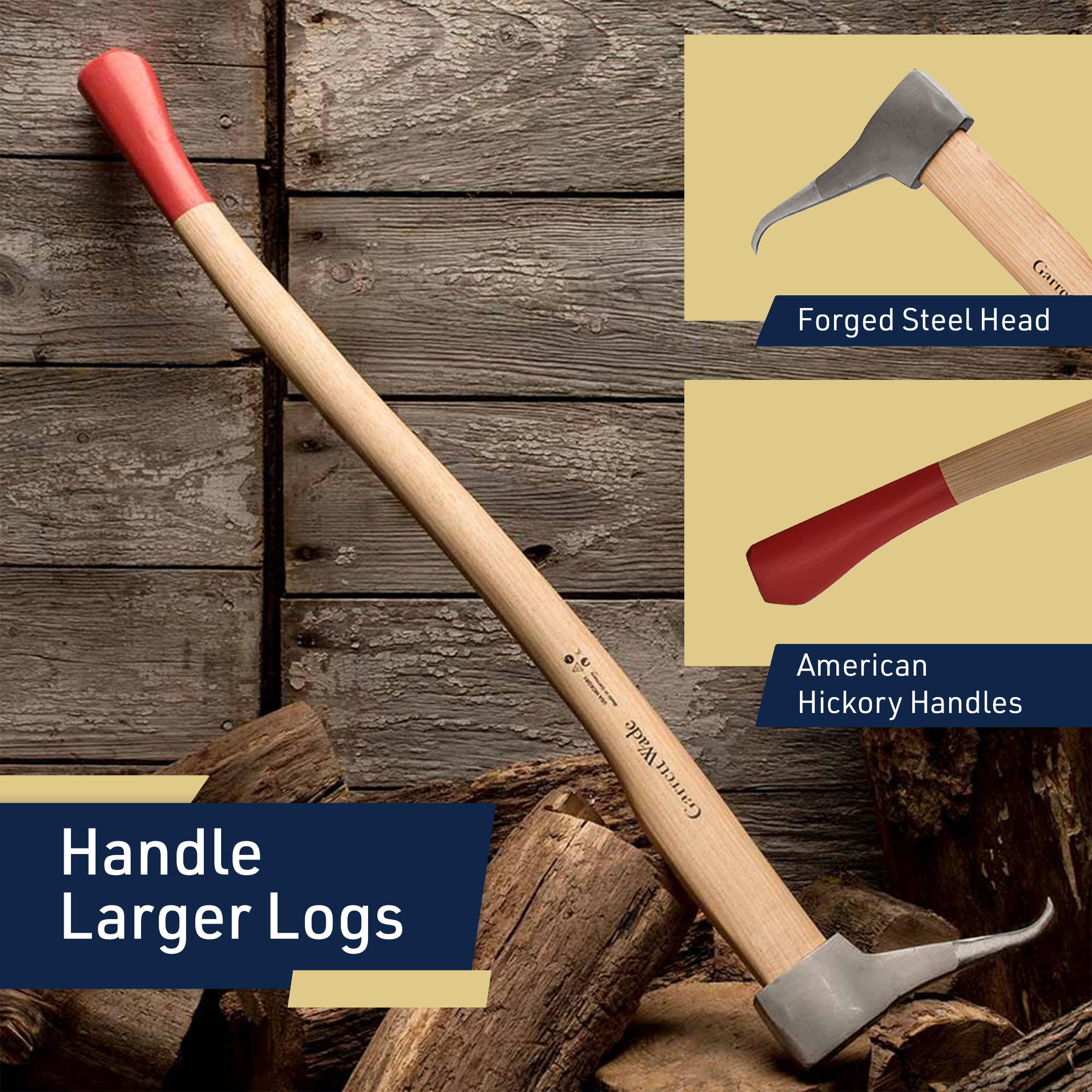 Kings County Tools Pickaroon with hickory handle offers durable leverage.