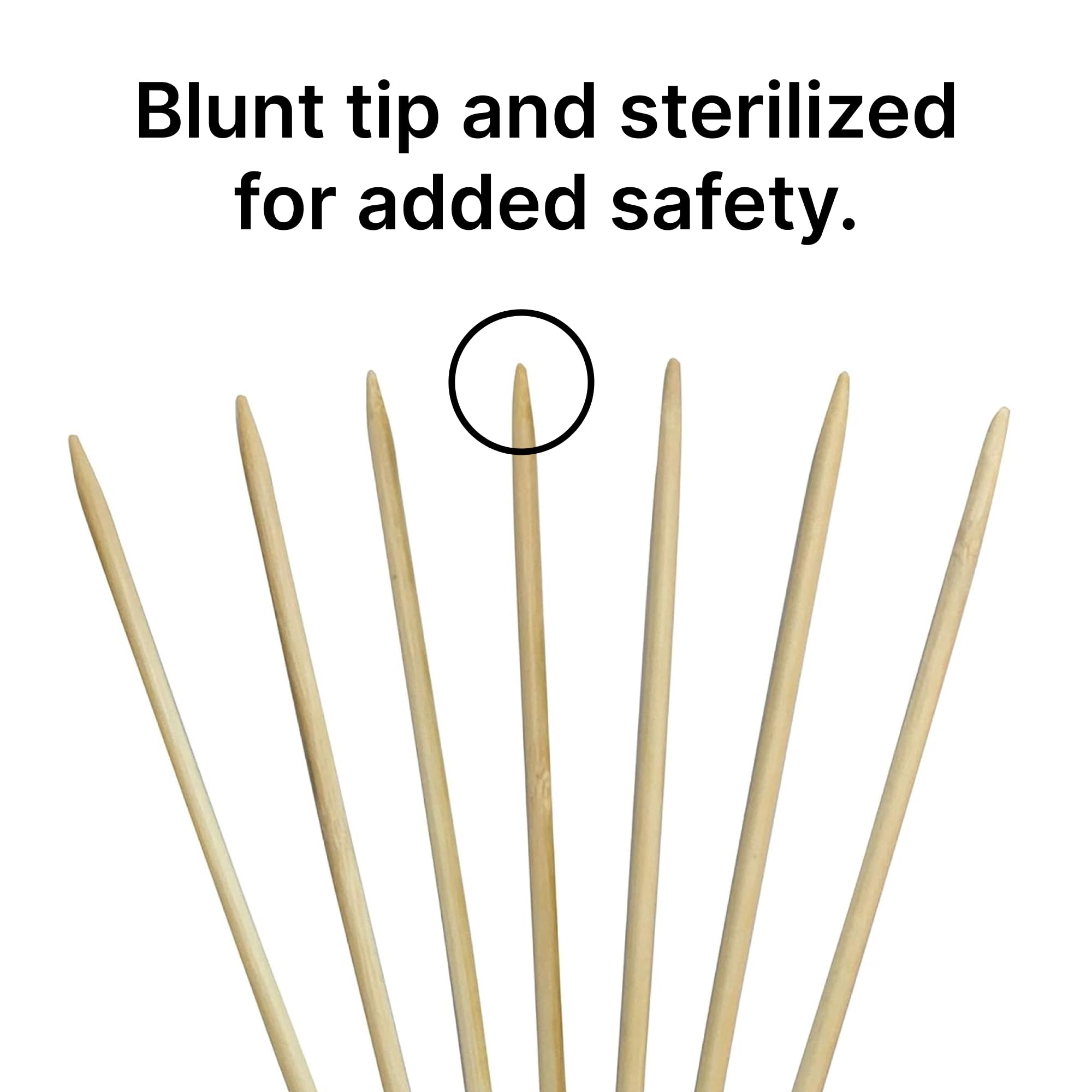 Retail pack of 50 skewers from KingSeal for easy stocking.
