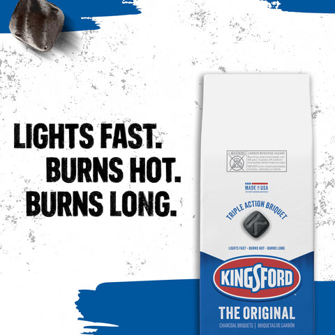Kingsford briquettes deliver hotter burn for searing and char