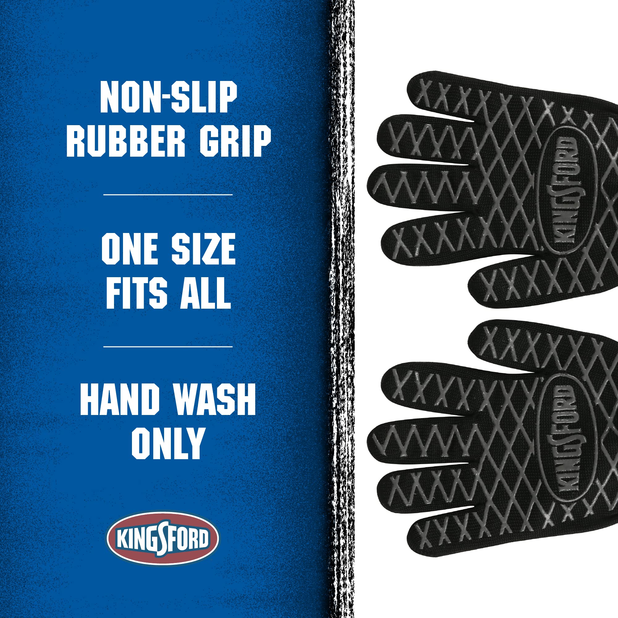 Kingsford cotton lined glove adds comfort for long grilling sessions.