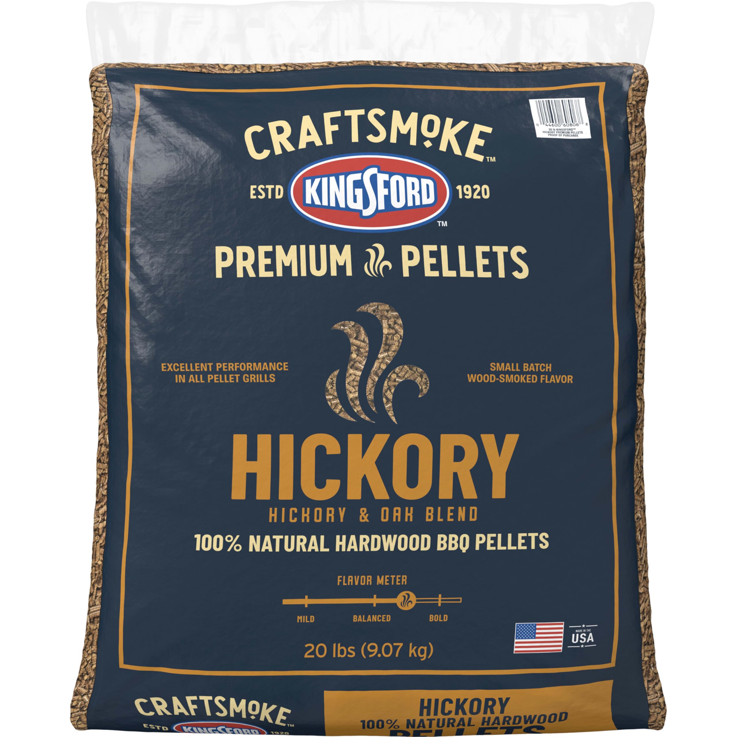 Cool, dry storage of Kingsford Craftsmoke pellets to maintain quality