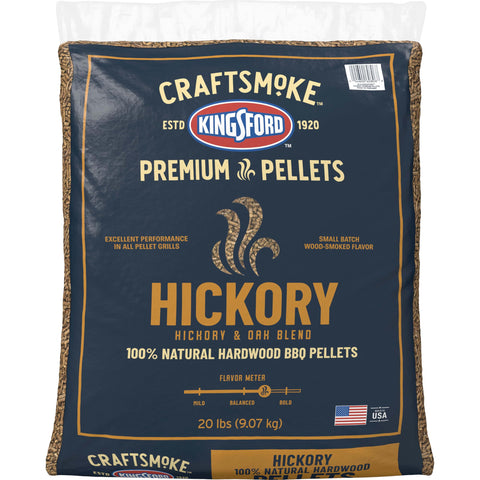 Cool, dry storage of Kingsford Craftsmoke pellets to maintain quality