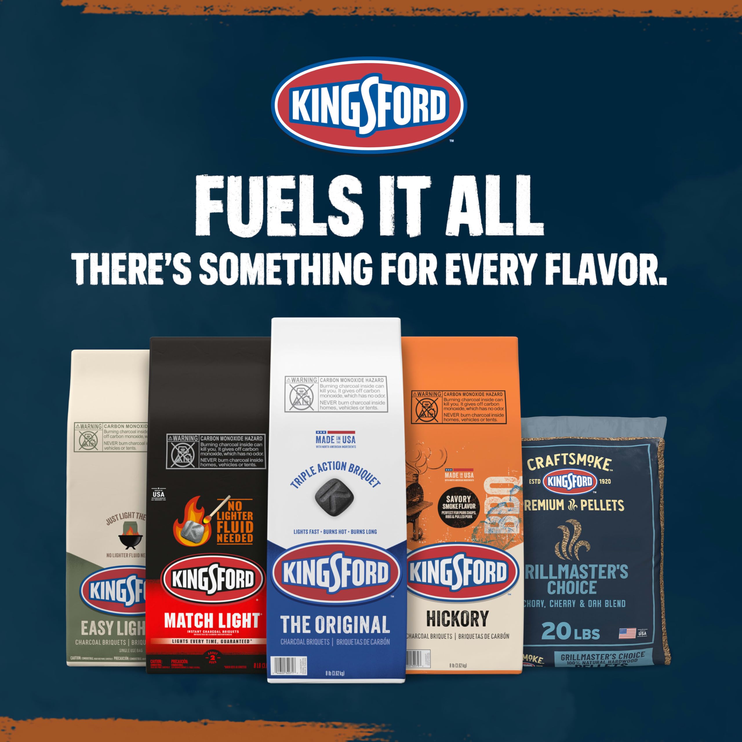 Kingsford Craftsmoke ideal for vegetables and chicken with balanced smoky notes