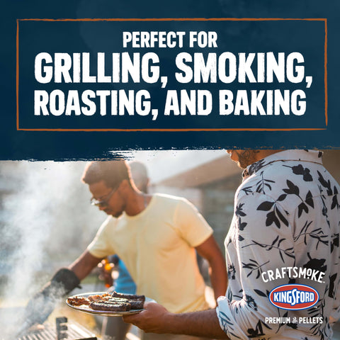 Kingsford Craftsmoke works in smoker and charcoal grills for wood fired flavor
