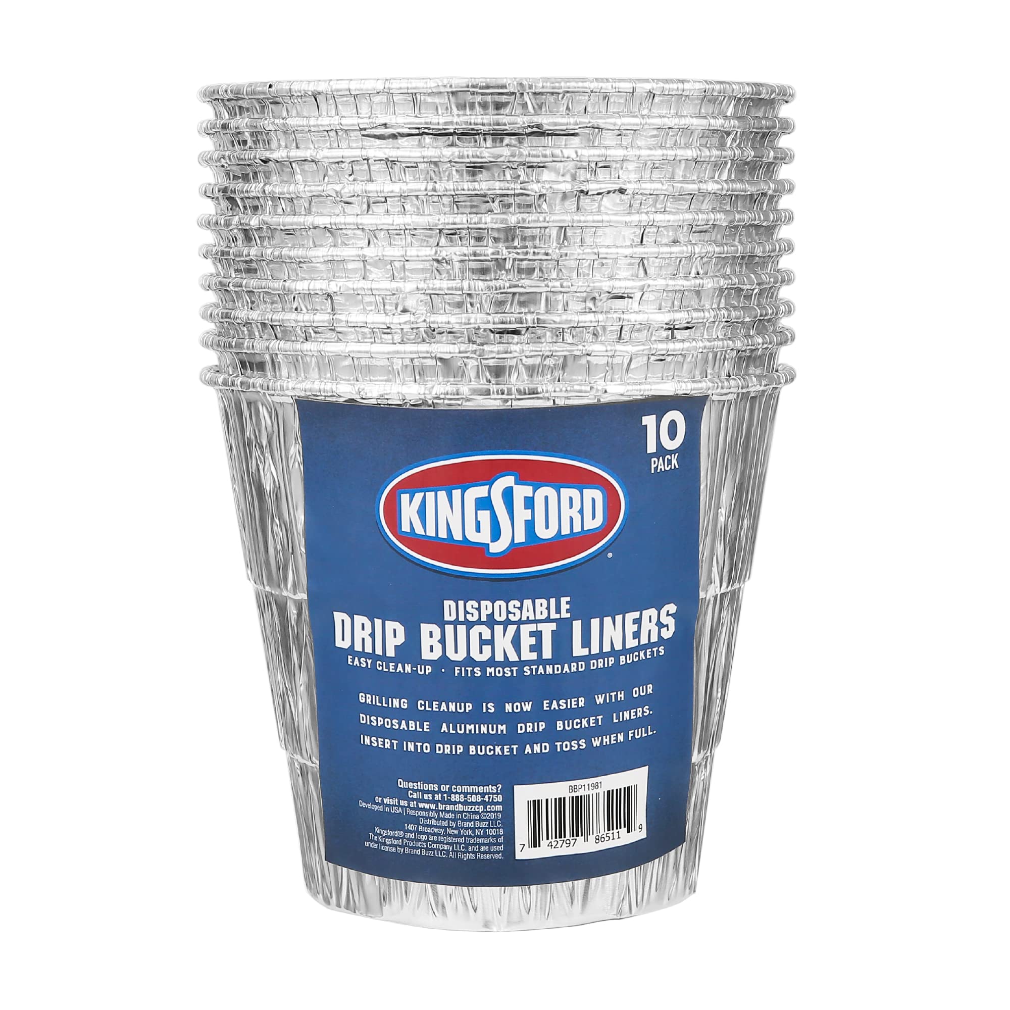 Kingsford disposable drip bucket liner inside a grill bucket catching grease