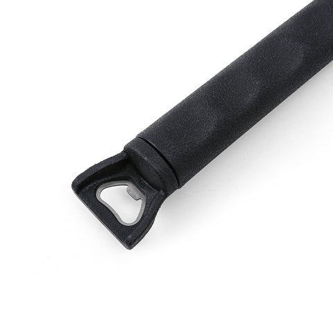 Kingsford grill brush featuring a comfortable rubber handle for control