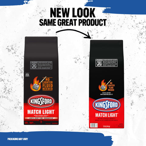 Kingsford no-lighter-fluid briquettes offer instant start without added fluids
