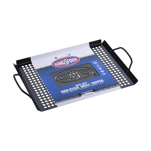 Kingsford grill topper front-edge design eases spatula access for turning