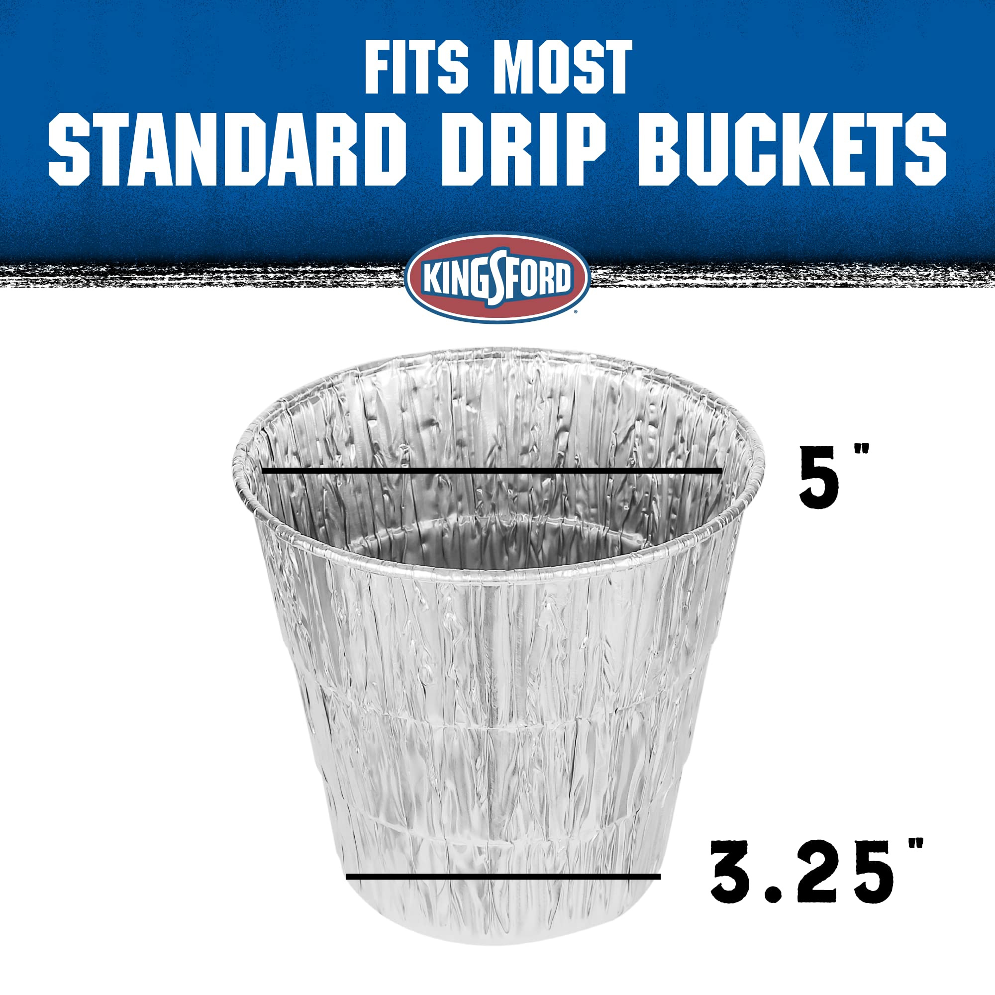 Kingsford liners reduce grease buildup keeping the bucket cleaner between sessions