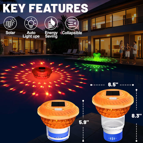 KingSom button-controlled floater easy toggle for light shows and chlorine release