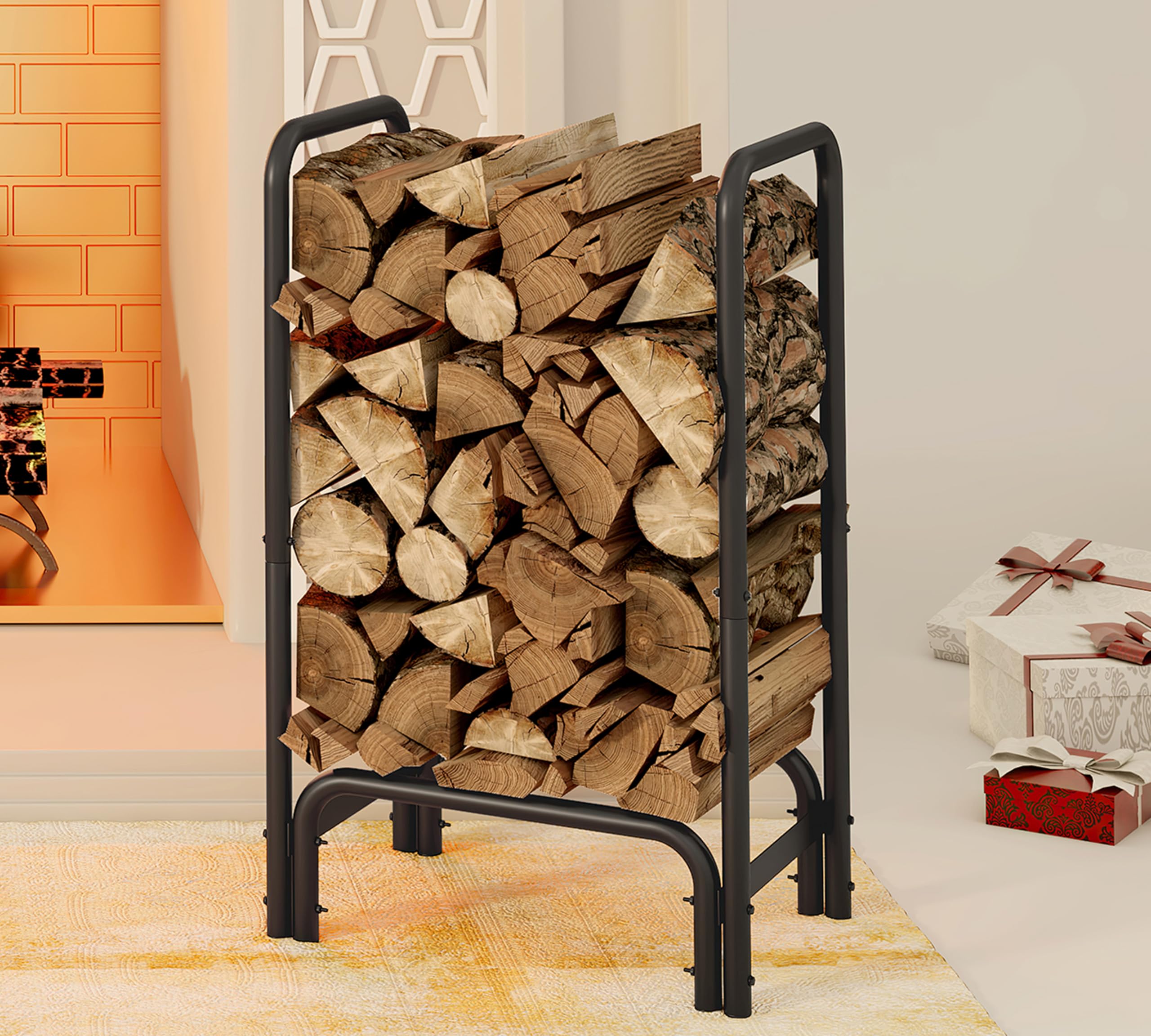 Kingson black powder-coated finish resists weather for durable outdoor storage.