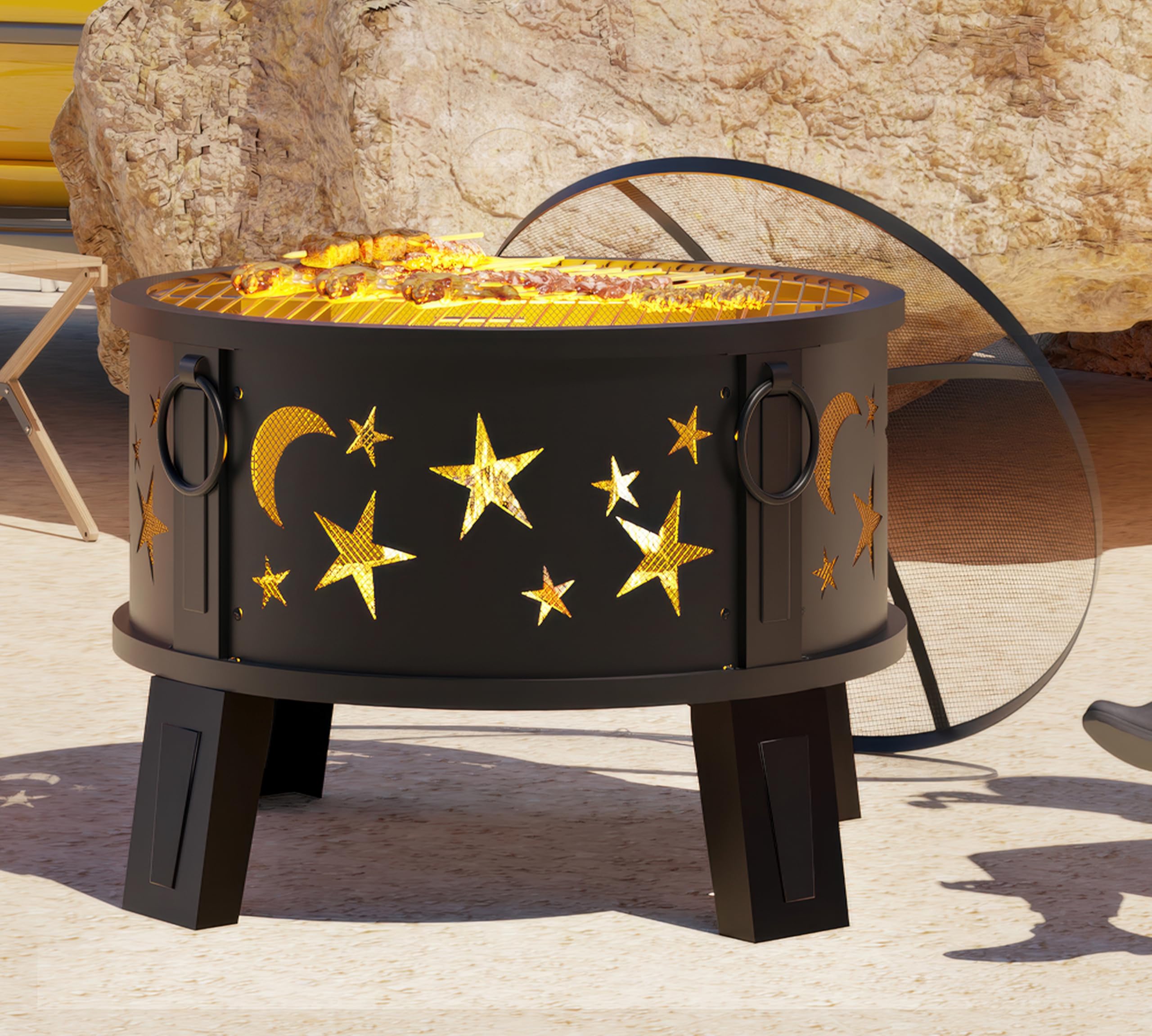 Kingson star pattern spark screen adds safety and decorative glow
