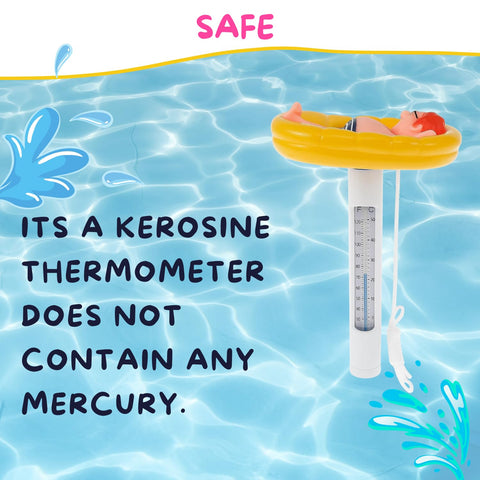 Kingsource pool thermometer with animal cartoon top adds playful decor while monitoring temperature.