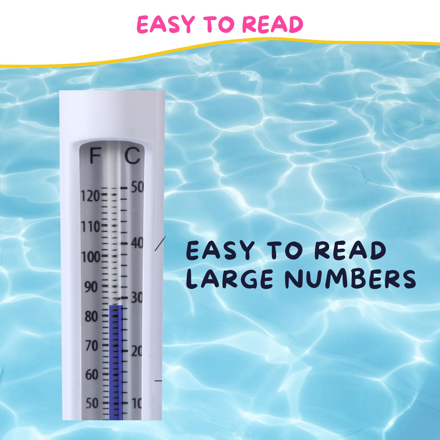 Kingsource aquarium thermometer floating near fish tank to track water temps.