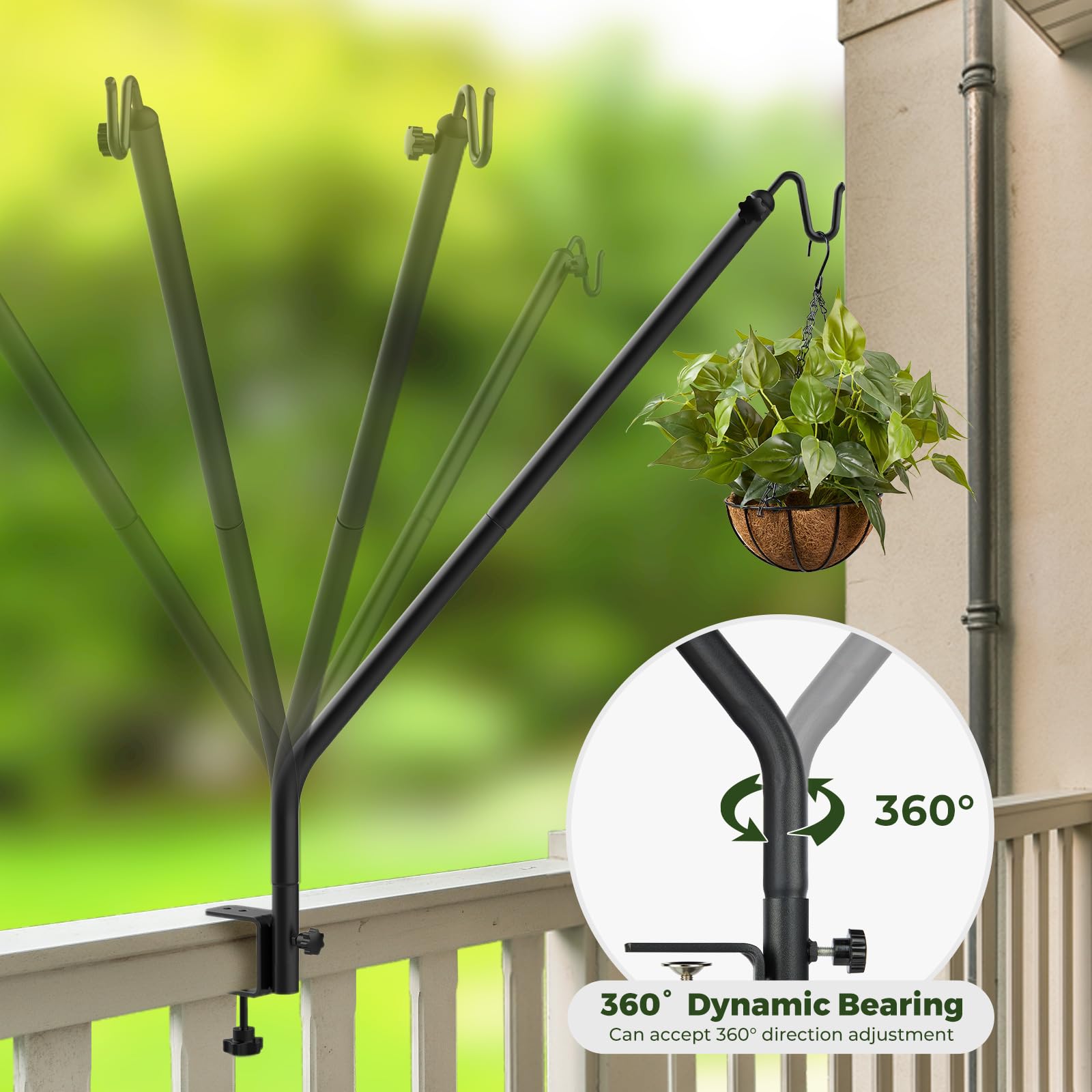 Kingsyard 360-degree rotation for easy refilling and placement