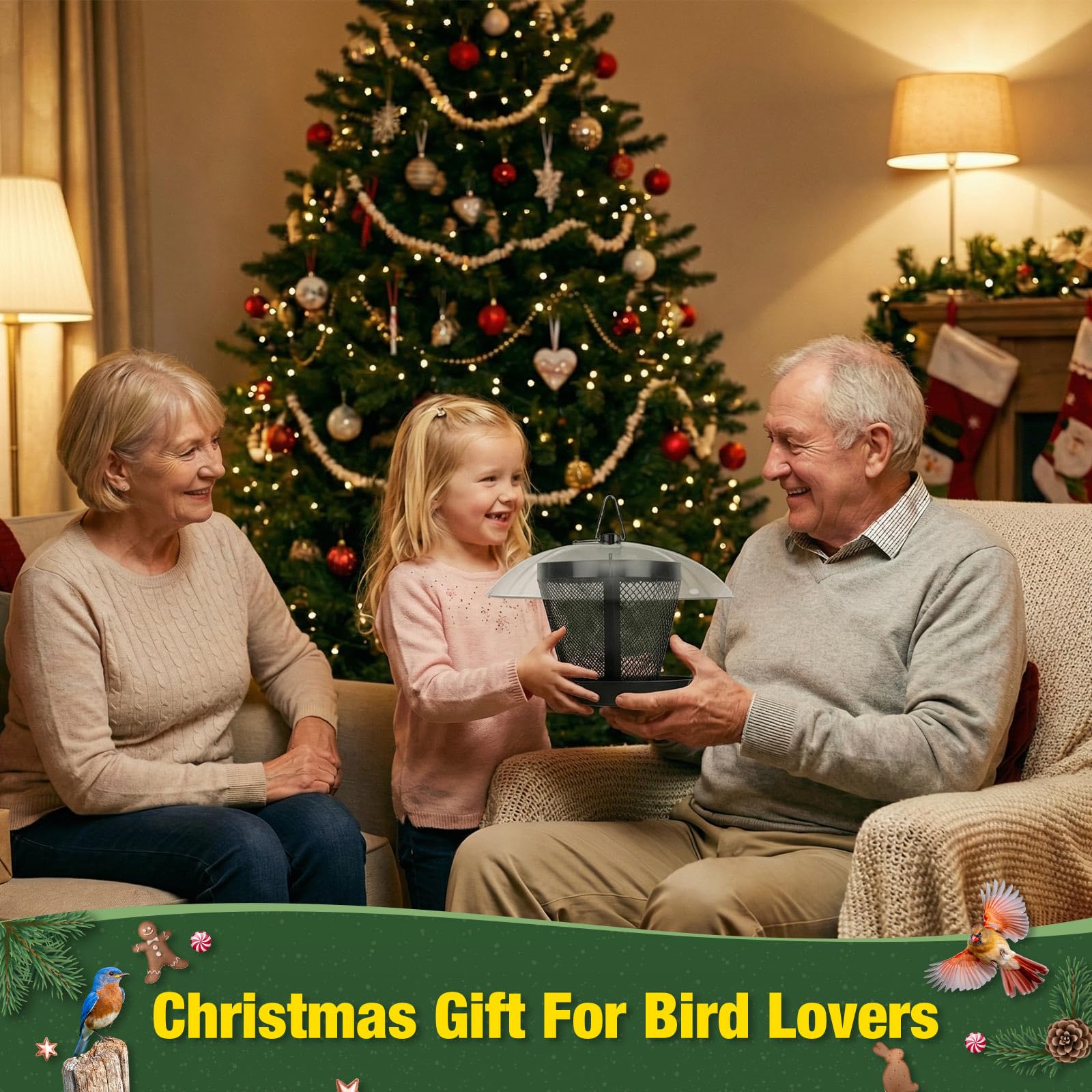 Kingsyard Backyard-friendly bird feeder invites cardinals and finches to your garden.