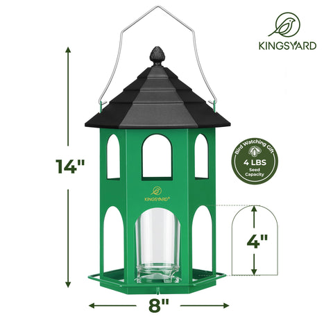Kingsyard circular perch supports multiple birds feeding at once.