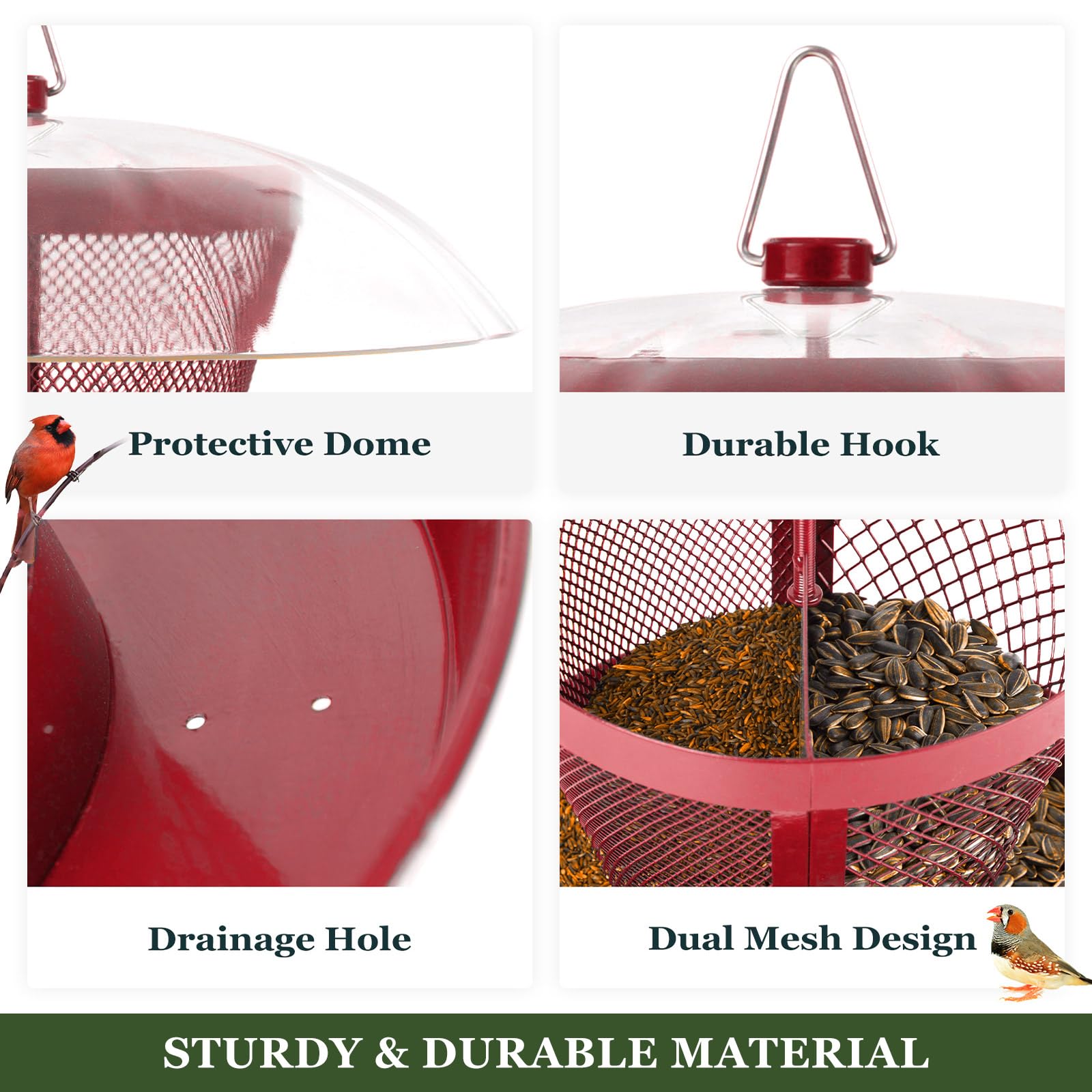 Easy refill Kingsyard feeder with top lid for quick replenishment